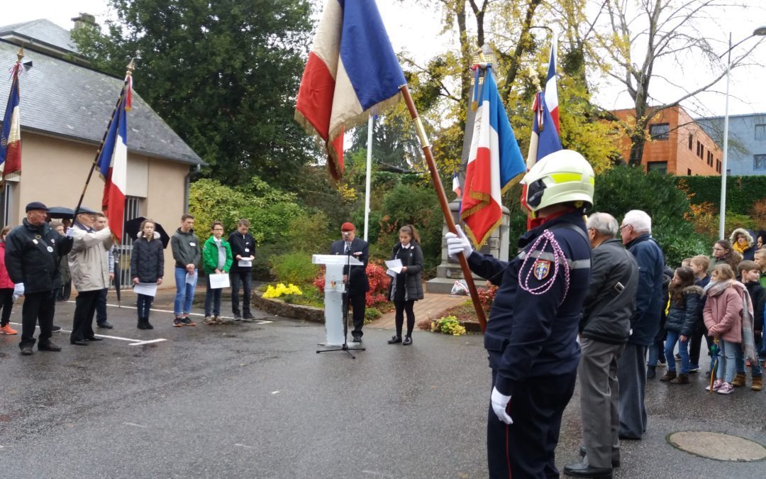 Les cadets-cadettes présents à la cérémonie du 11 novembre 2018