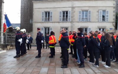 Nos cadets cadettes à la cérémonie de la Sainte-Barbe