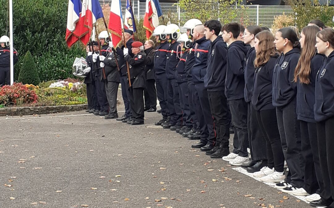 Nos cadets cadettes à la cérémonie du 11 novembre